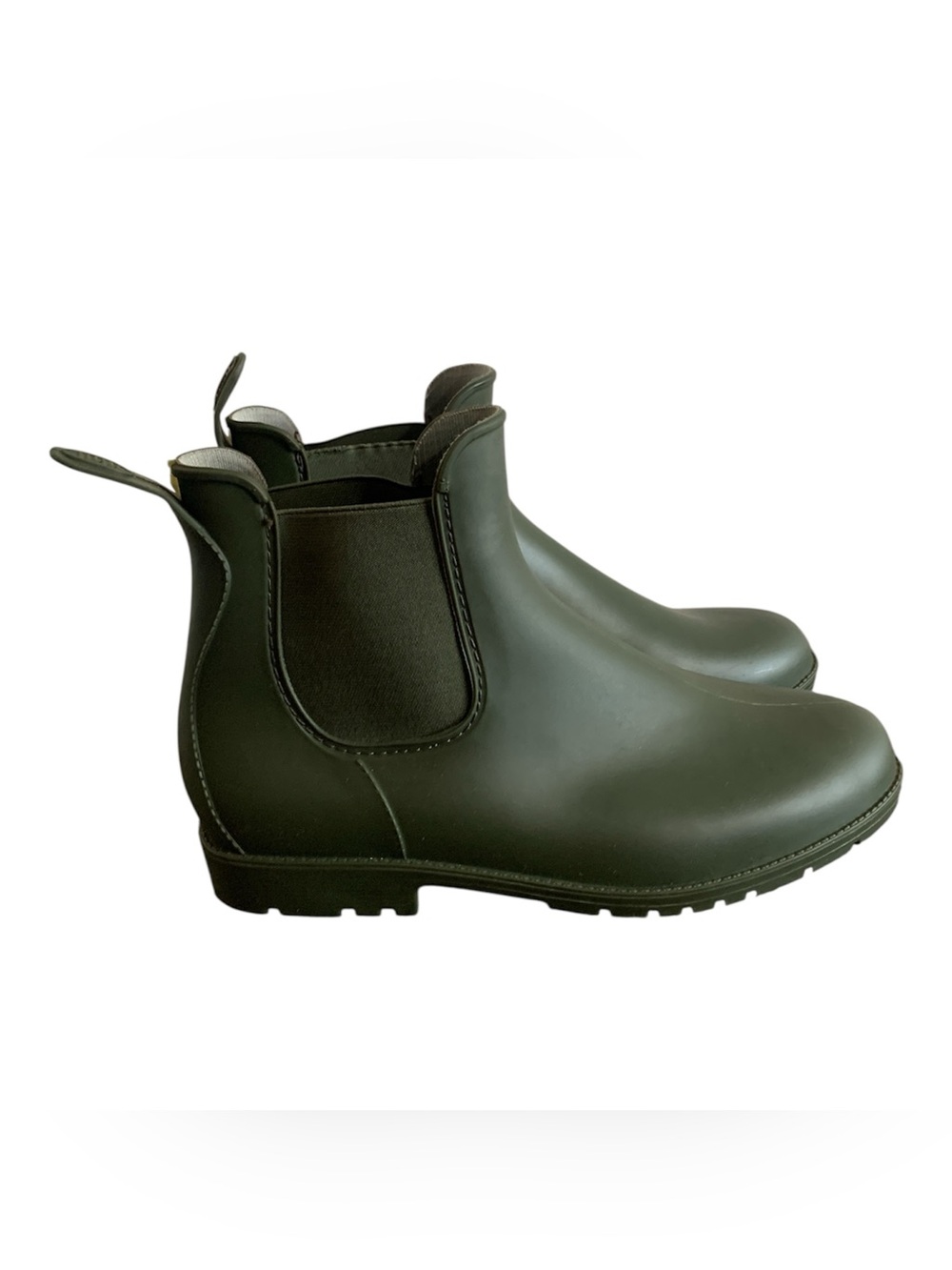 Old Navy Olive Green Chelsea Rain Ankle Boots Women 10
